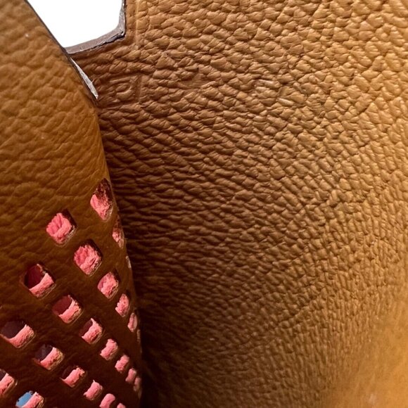 Hermes Swift Chevre Calfskin Leather Cuivre Credit Card Drivers License Wallet - Picture 9 of 9